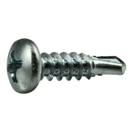 Buildright Self-Drilling Screw, #6 x 1/2 in, Zinc Plated Steel Pan Head Phillips Drive, 492 PK 09795